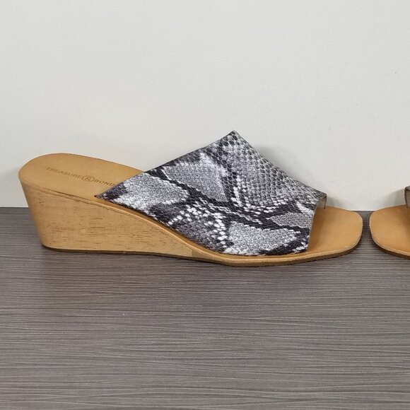 Treasure & Bond Valerie Wedge Slide Sandal, Python Print, Womens Size 8.5 M - Picture 6 of 13